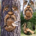 thumbnail image 2 of Comedero para Hombre Viejo Pájaros Con Cara Artesanías Creativas Interiores Y Exteriores Resina, 2 of 9