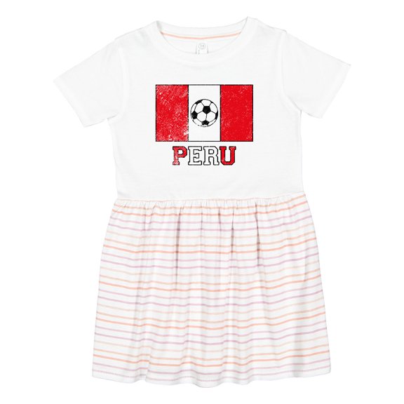 Inktastic Peruvian Soccer Girls Toddler Dress