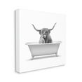 thumbnail image 3 of Stupell Industries Longhorn Highland Cow Bath Tub Graphic Art Gallery Wrapped Canvas Print Wall Art, Design by Annalisa Latella, 3 of 7