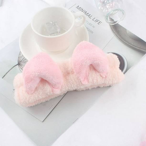 Bonita diadema con orejas de gato tridimensionales, accesorio para el baño, diadema para maquillaje facial