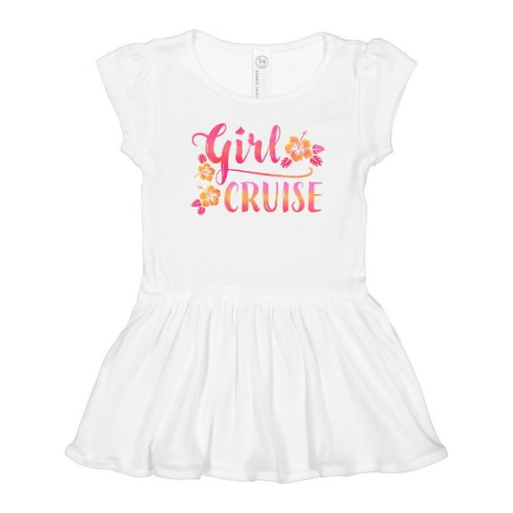 Inktastic Girl Cruise with flowers Girls Toddler Dress