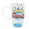 thumbnail image 2 of Disney Lilo & Stitch "Ohana Means Family" Confetti Glass Mug | Holds 15 Ounces, 2 of 8