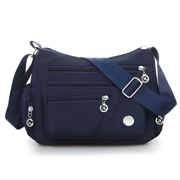 GASTROPOD 2026 New Multi Pockets Crossbody Bag Waterproof Nylon Single Shoulder Bag for Travel,Shopping,Hiking,Commute,Casual Purses Handbags, Blue