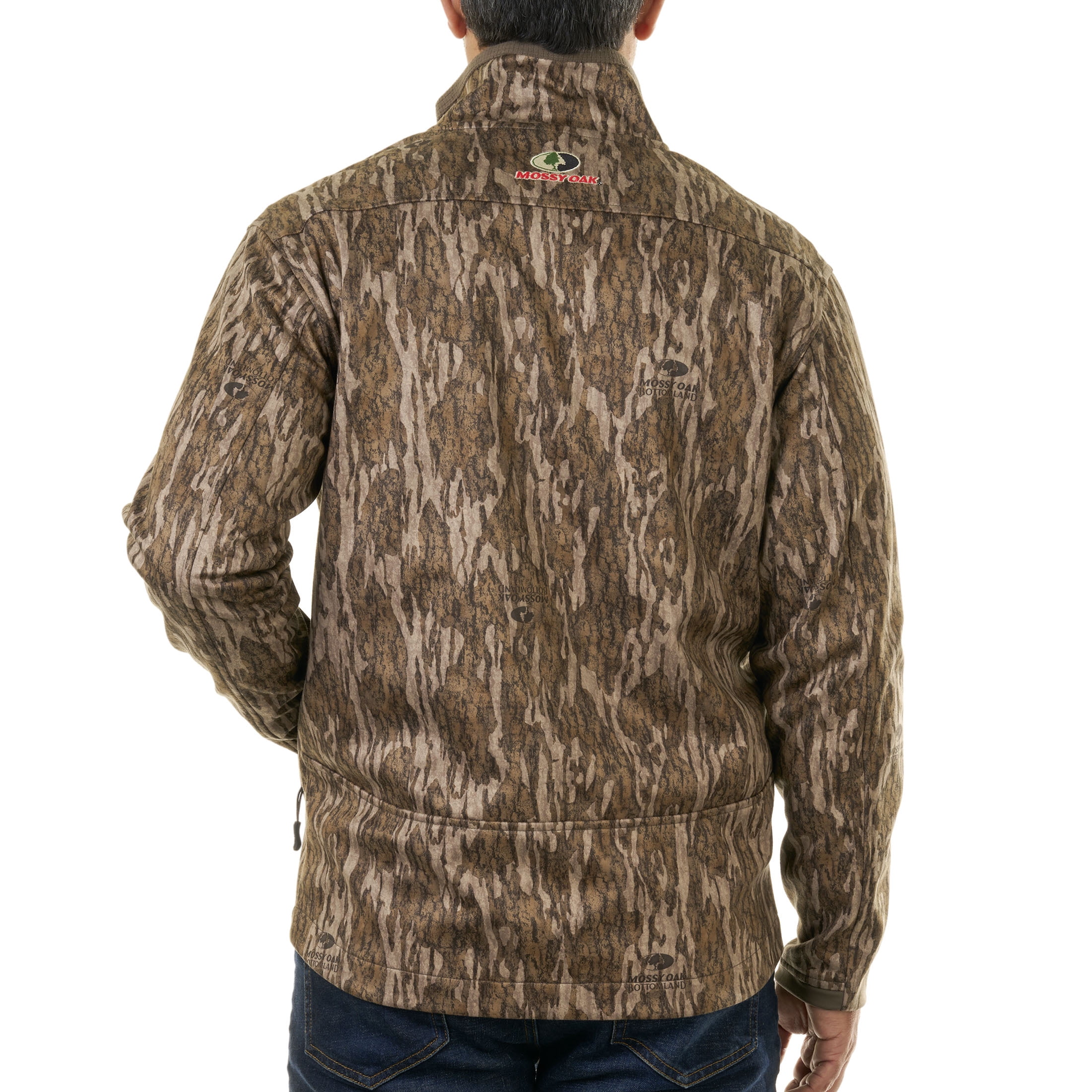 Mossy Oak Chill Cutter Men's Softshell Hunting Jacket, Mossy Oak Bottomland, Size 2XL