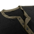 thumbnail image 6 of GuangCheng George Henley Shirts for Men,Color Block,Short Sleeve Tops,Slim Fit,Soft,Button Placket,Chest Pocket,Casual Wear Tees,Black,Size S, 6 of 6