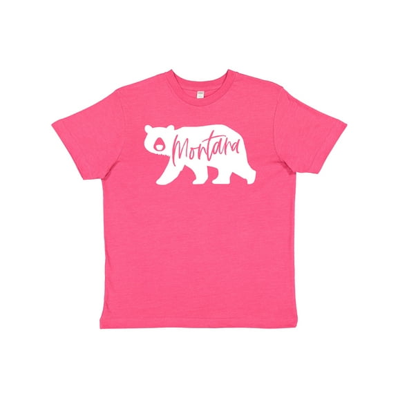 Inktastic Montana White Bear Silhouette Youth T-Shirt