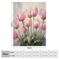 thumbnail image 4 of Pratyus Pink Flowers Throw Blanket for Sofa Couch Cozy Flannel Travel Outdoor Blanket All Seasons Lightweight Blanket 60x80in, 4 of 6