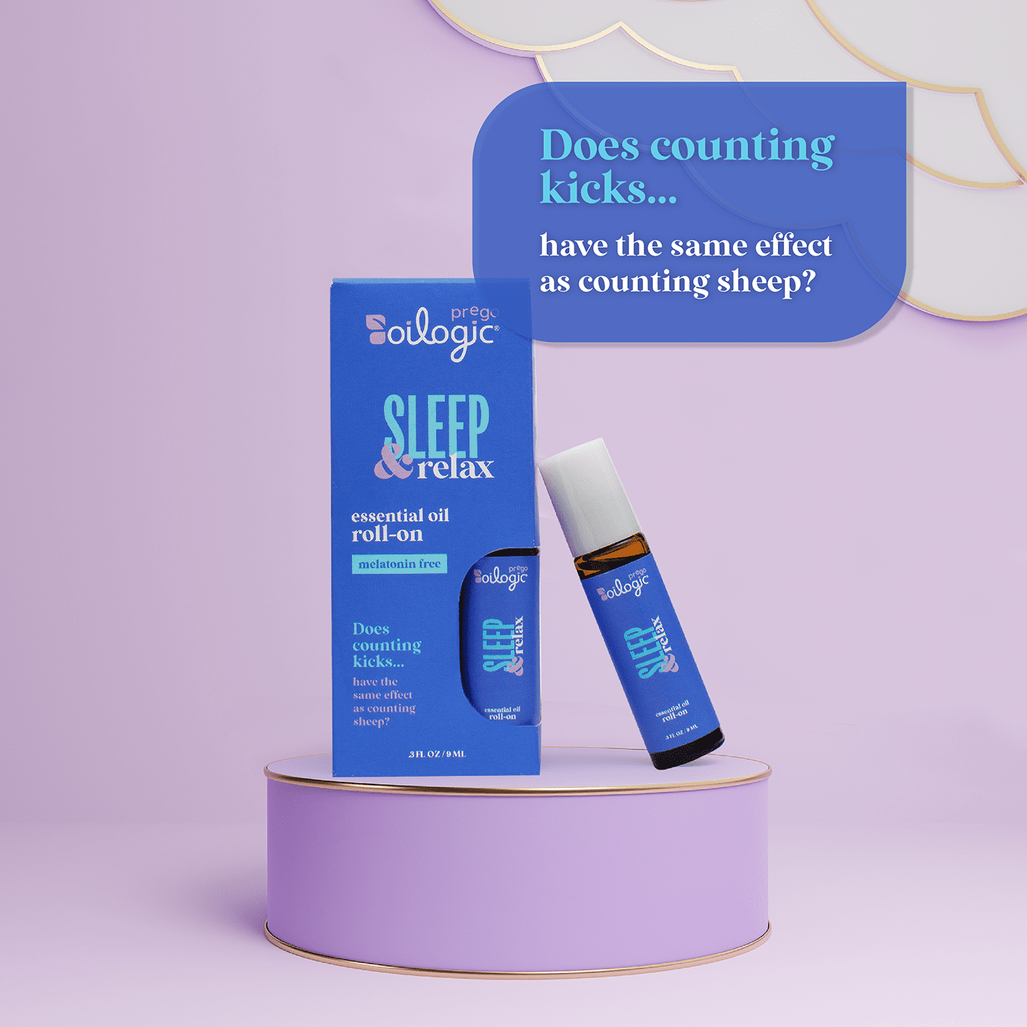 (4 pack) Oilogic Prego Sleep Essential Oil Roll-on, Supports Healthy Sleep, 1 Count