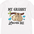 thumbnail image 4 of Inktastic My Granny Loves Me with Sloth and Hearts Boys or Girls Long Sleeve Toddler T-Shirt, 4 of 5