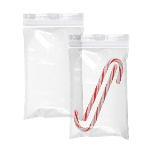 Clear Plastic Zipper Bags, 2 Mil Reclosable Poly, 1000 Count, 5 x 8 in