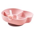 thumbnail image 2 of Homeer Kids Tableware Set Baby Cutlery Set Dinnerware Set 1 Set Kids Tableware Non-Slip Suction Cup Compartment Plate with Lid, 2 of 11