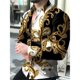 thumbnail image 1 of Camisas de manga larga de lujo a la moda para hombre, camisas con cuello vuelto y botones, ropa de fiesta para hombre , blusas casuales con estampado de flores, 1 of 6