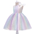 thumbnail image 2 of Girls Dresses Sizes 3-4 Years A-Line Oddler Kids Prints Sleeveless Party Hoilday Photography Costome Court Style Tulle Fit & Flare White Sundress, 2 of 6