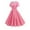 Pink, variant on SMihono Fashion Polka Dot Print Babydoll Summer 2025 Boho Dresses Deep V-Neck Ruffle Maxi Sundress,Short Sleeve Flowy Beach Party Dress Black XXL