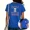 A-Blue, variant on Women's It's Only A Matter Of Time Print T-Shirt Hourglass Graphic Religious Top for Daily Outfit Black, 3XL