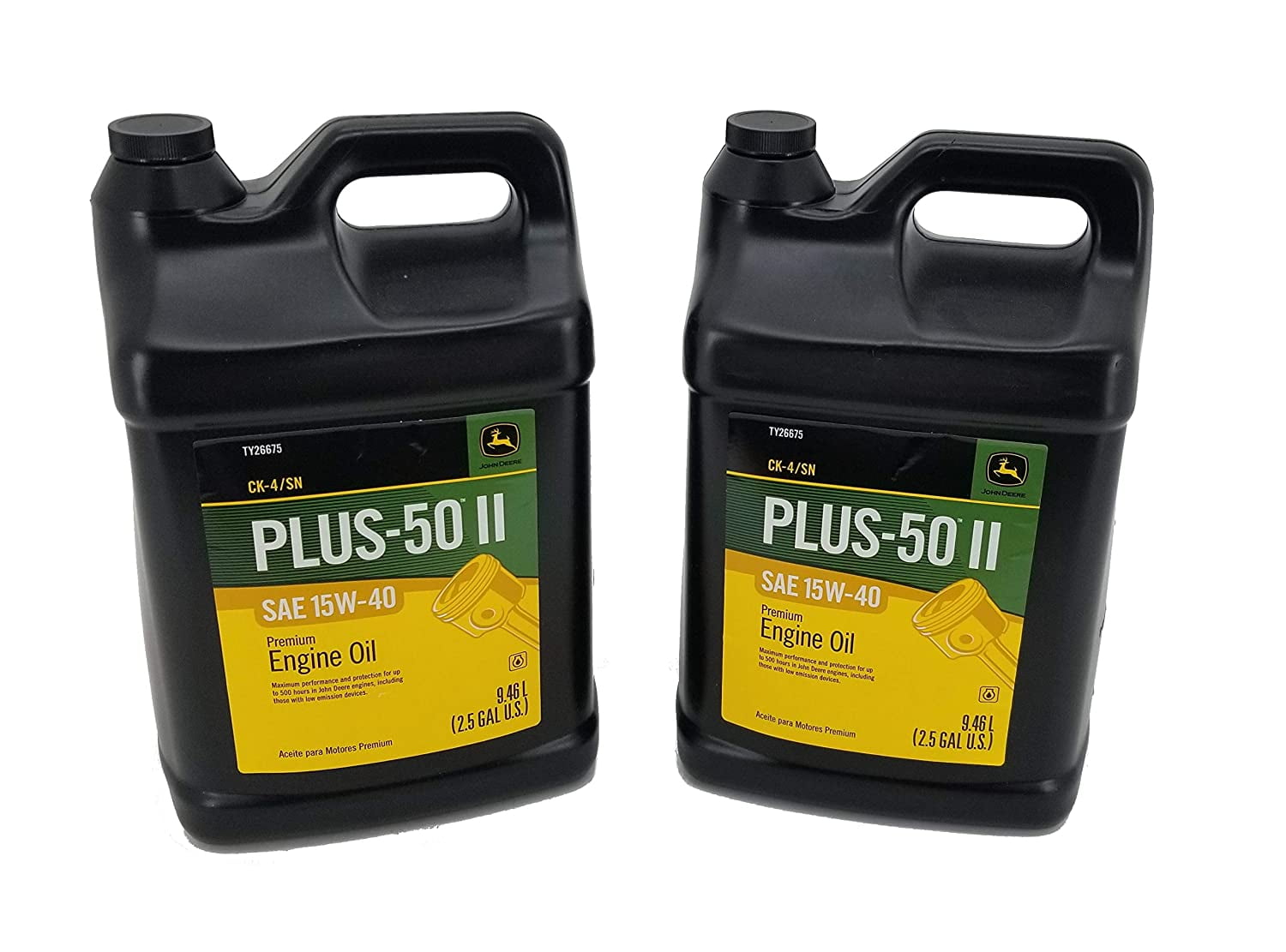Buy John Deere (2 Pack) Plus50 II SAE 15W40 CK4/SN Premium Engine Oil