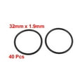 thumbnail image 3 of 40Pcs 32mm x 1.9mm Rubber O-rings NBR Heat Resistant Sealing Ring Grommets Black, 3 of 4