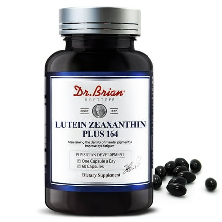 Dr. Brian Eye Vitamins Lutein & Zeaxanthin Capsule Lutein Supplement with Lutein 16mg Zeaxanthin 4mg Astaxanthin 5mg Vitamin A 2333iu Vitamin E 9iu for Macular Degeneration Dry Eyes Vision Health