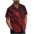 thumbnail image 1 of Mens Casual Manga Corta Botón Abajo Camisas Turndown Cuello Blusa de Impresión, Poliéster Ligero Top de la Moda para el Verano Al Aire Libre Y el Uso Diario, 1 of 6