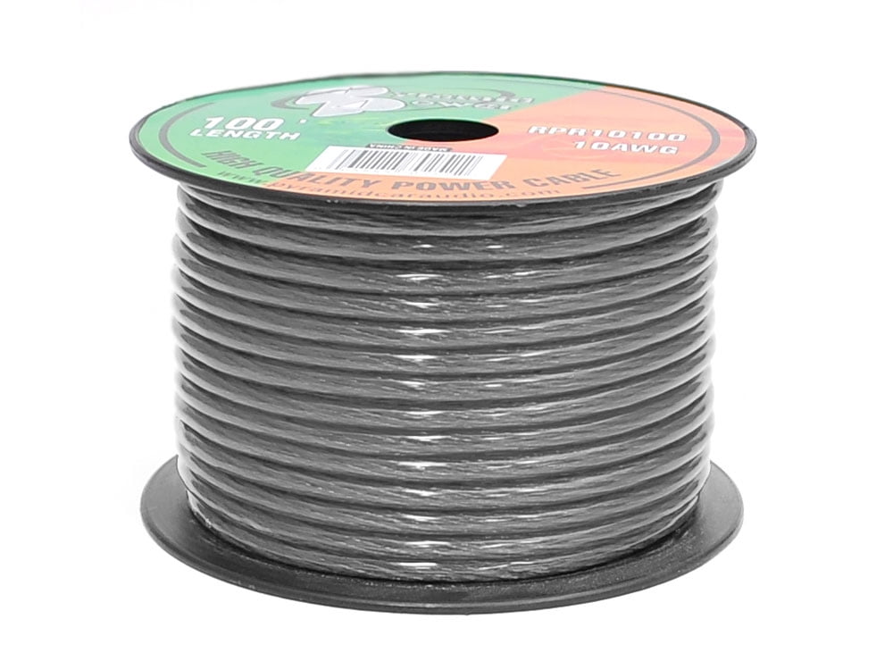 PYRAMID RPB10100 10 Gauge Black Ground Wire 100 ft. OFC