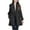 Black, variant on Trendy Coats for Womens Mid Length Laple Fashion Jackets Double Breasted Casual Long Sleeve Solid Color Outwear Loose with Pocket