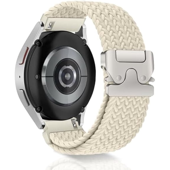 20mm Bands for Samsung Galaxy Watch 7/6/5/4 40mm&44mm, 6 Classic 43mm&47mm, Nylon Stretchy Braided Sport Strap for Amazfit Active 2 Square/2/1, Bip 3/3 Pro