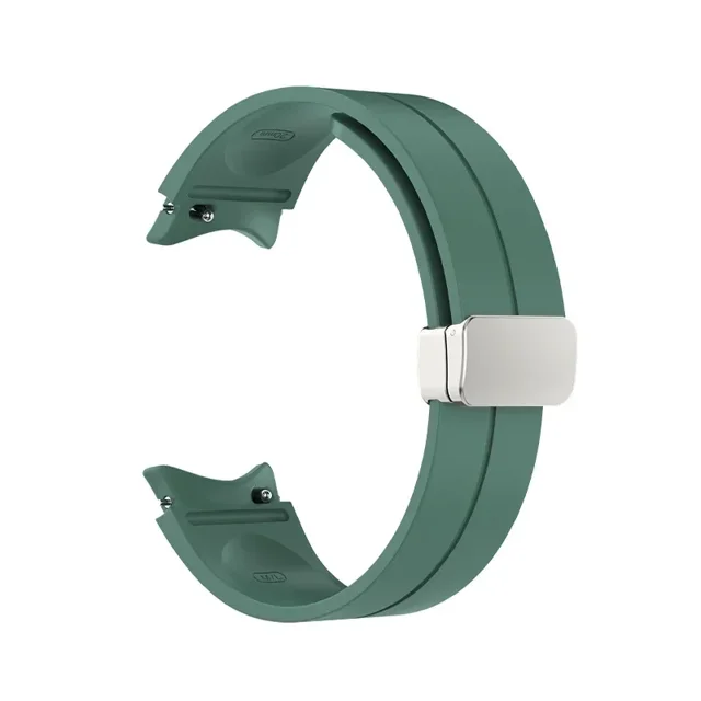 Correa de silicona original 2025 para Samsung Watch 6/5/4 40 44 mm 5 Pro 45 mm Correa con hebilla magnética Galaxy Watch 4/6 Classic 42 43 mm 46 47 mm