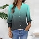 thumbnail image 5 of TaTaai Women's Fashion Spring And Summer Button Up Cardigan 3/4 Quarter Sleeve Jacket V-neck Top/shirt Gift, 5 of 7