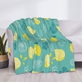 thumbnail image 4 of Throw Blanket for Couch, green Cute Lemon Yellow Super Soft Fuzzy Comfy Warm Throw Blanket, Cuteness Lightweight Cozy Plush Flannel Blanket & Throws for Sofa and Bed All Season, 4 of 5