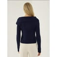 thumbnail image 4 of Off Shoulder Button Detail Sweater, 4 of 5