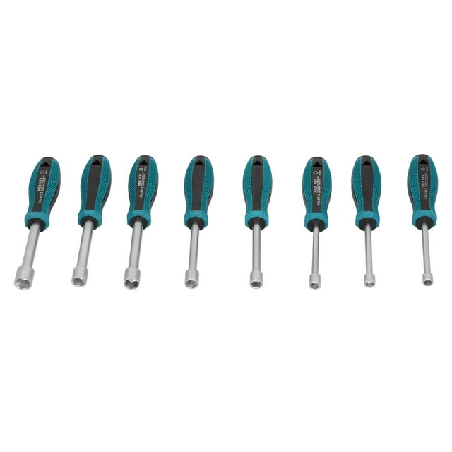 8pcs Nut Driver Set Alloy Steel Deep Hole Socket Screwdriver With Non-Slip Handle