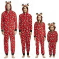 thumbnail image 3 of For Family,matching Set Family Christmas Siamese Pajamas Sets Deer Head Embroidery Hooded Red, 3 of 3