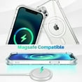 thumbnail image 5 of For Apple iPhone 12 Pro Max 6.7 inch Anti-Scratch Clear TPU Bumper Shockproof Protective Fast and Stable Wireless Charging Magsafe Compatible Hybrid Case Cover Black, 5 of 7