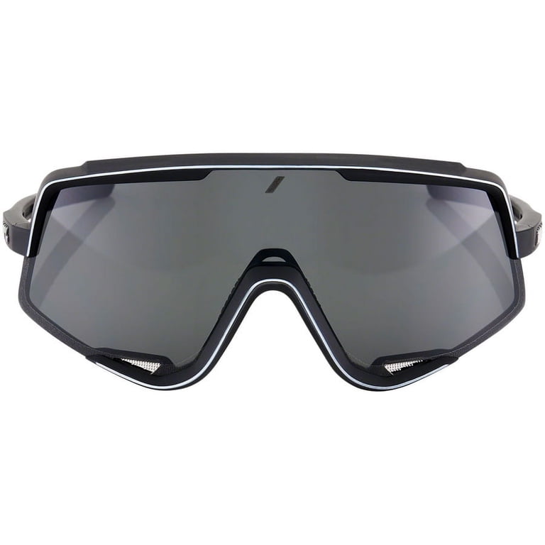 100% Glendale Sunglasses: Soft Tact Black Frame with Smoke Lens