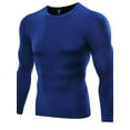 thumbnail image 1 of Prettyui Mens Active Tops, Long Sleeve Crew Neck Top Tee Solid Color Sports Tshirts, 1 of 3