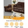 thumbnail image 5 of Rustic Botanical Couch Cover for 2 Cushion Couch, Japanese Herb on Brown Simple Art Washable Love Seat Sofa Covers Slipcover, Throw Sofa Covers for Pets, Furniture Protector 71"x102", 5 of 9