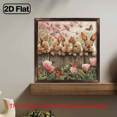 thumbnail image 2 of 2D Flat, Cartoon Bunny Heart Sign wooden board painting. 1pc for Nursery Kids Bedroom Living Room Porch Garden Family Friends Animal Lovers Gift Spring Home Decor.8x8in, 2 of 9