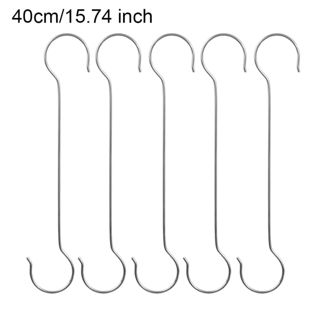 maskred 5 Pcs Crochets en Forme de S Crochets en Métal Inoxydable pour Grand Application Multifonctionnels Robustes et Durables 40cm Crochet S 1ensemble