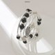 thumbnail image 2 of Fulu Otoño Pulseras Apilables Con Cuentas Para Mujer Boho Wrap Pulsera De Plata En Capas Joyería De Moda Regalos Para Ella (17-Negro), 2 of 5
