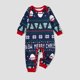 thumbnail image 3 of Conjuntos de pijamas familiares a juego con estampado de Papá Noel y copos de nieve navideños (resistentes al fuego), 3 of 5