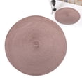 thumbnail image 2 of Round Placemats, Washable Thick Absorbent 15 inch Woven Placemats for Kitchen Dining Table, Round Braided Fabric Indoor/Outdoor Table Mats, Non Slip, Heat Resistant, Brown, 2 of 9