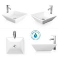 thumbnail image 5 of Eclife 24" White Bathroom Vanity Set with Wood Top, White Ceramic Sink, Water Saving Faucet,Pop up Drain Combo, 5 of 14