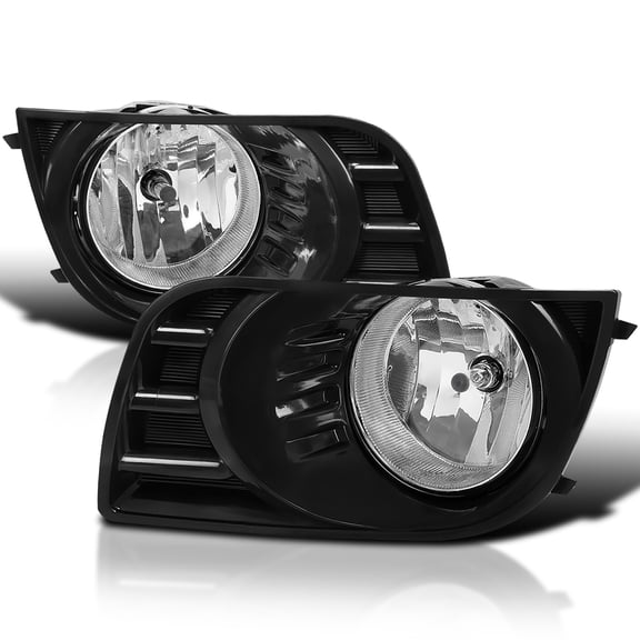 Spec-D Tuning Chrome Fog Lights   Switch   Black Bezels Compatible with 2008-2017 Toyota Sequoia, L R Pair Assembly