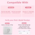 thumbnail image 2 of 7-Color Backlit Bluetooth Keyboard Folio with Pencil Holder for 11-inch iPad Air M2/M3/M4 (2024/2025/2026), iPad Air 4th & 5th Generation，Pink, 2 of 16