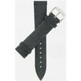 thumbnail image 4 of HIRSCH Galuchat Stingray Leather Watch Strap (Black) - L - 18mm - Stainless Steel Silver Buckle, 4 of 9