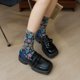 thumbnail image 4 of Calcetines para mujer, estilo étnico, bordados, informales, de poliéster, 4 of 5
