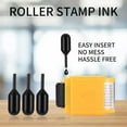 thumbnail image 3 of Identity Theft Protection 12 Pcs Roller Stamps Replacement Refills for Confidential Privacy Security, Black Ink, Covers Personal Mail Address Information, 3 of 4