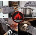 thumbnail image 4 of Akatsuki 6PCS - Juego de manoplas y agarraderas para horno con 2 toallas Manoplas para horno antideslizantes resistentes al calor, adecuadas para cocinar Hornear Asar a la parrilla Gris, 4 of 8