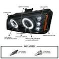 thumbnail image 4 of Spec-D Tuning Black Projector Headlights Compatible with 2003-2007 Chevy Silverado, 2002-2006 Chevy Avalanche Without Body Cladding, Left + Right Pair Headlamps Assembly, 4 of 6