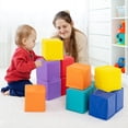 thumbnail image 2 of Gymax 12 PCS Foam Building Blocks 55'' x 55'' Colorful Climbing Foam Soft Cubes, 2 of 9